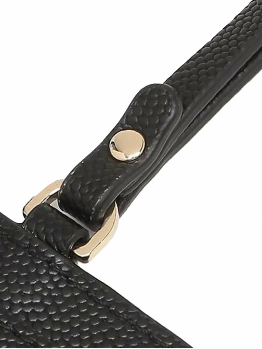 Marc Jacobs Black Pebbled Leather Card ID Holder with Lanyard